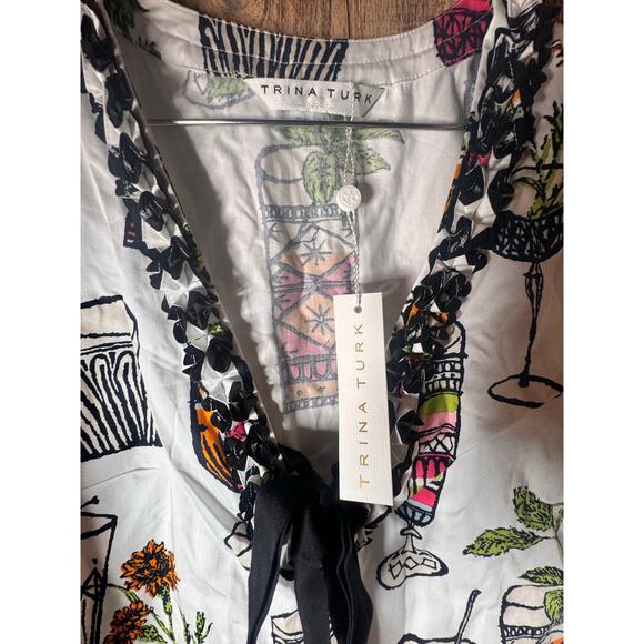 Trina Turk White Multi-Color Mini Dress 
The perfect “Cocktail “Dress - Picture 3 of 7